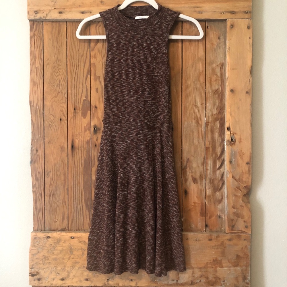 Burgundy Knit Mini Dress